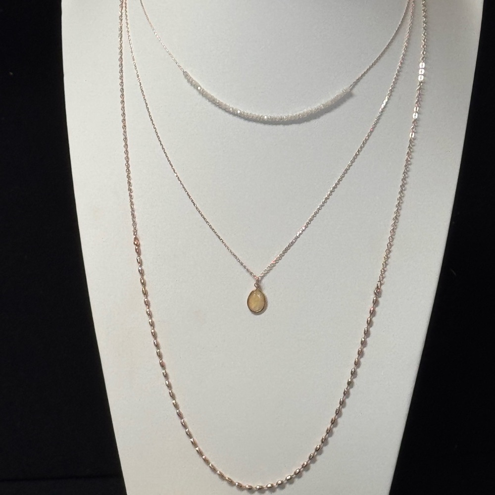 LC Lauren Conrad Rose Gold Layered Necklace 18 inch